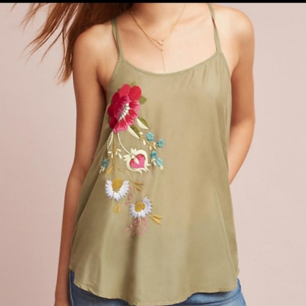 Anthropologie Akemi Kin Needlepoint tank S - Picture 2 of 8